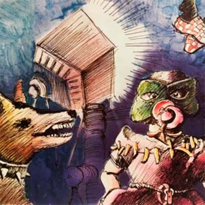 Tapa del disco llamado Un Baion para el ojo idiota, lanzado en 1988